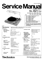 Technics - SLB-21 - Service manual 